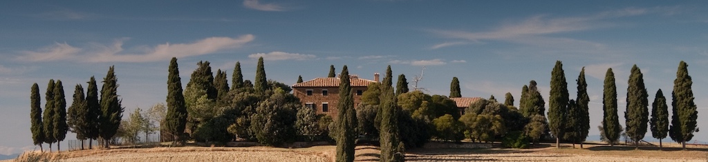 Haus auf den Hügeln in der Toskana