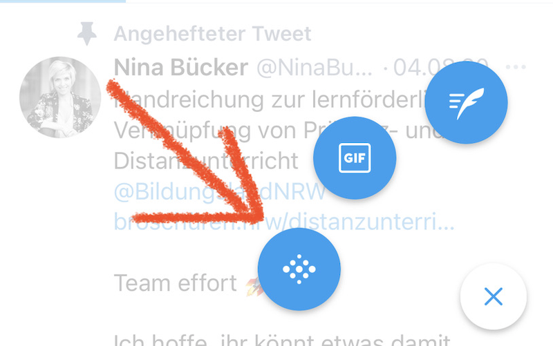 Compose button in Twitter app